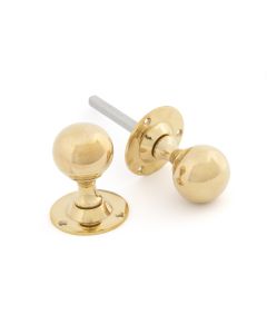 From The Anvil 83630 Polished Brass Ball Mortice Knob Set