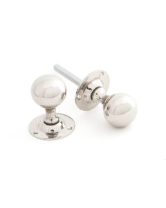 From The Anvil 83632 Polished Nickel Ball Mortice Knob Set