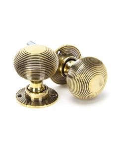 From The Anvil 83633H Aged Brass Heavy Beehive Mortice/Rim Knob Set