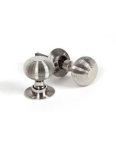 From The Anvil 83636 Polished Nickel Beehive Mortice/Rim Knob Set