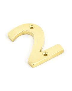 From The Anvil 83712 Polished Brass Numeral 2