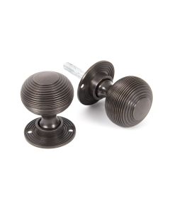 From The Anvil 83947 Aged Bronze Heavy Beehive Mortice/Rim Knob Set