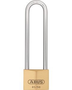 ABUS 85/50HB127 Brass Key Differed Long Shackle Brass Padlock 85 Size 40mm