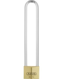 ABUS 85/50HB200 Brass Key Differed Long Shackle Brass Padlock 85 Size 40mm