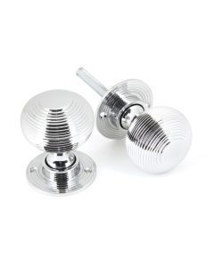 From The Anvil 90273 Polished Chrome Heavy Beehive Mortice/Rim Knob Set
