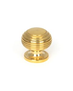 From The Anvil 91769 Polished Brass Beehive Cabinet Knob 30mm Polished Brass