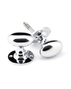 From The Anvil 91975 Polished Chrome Oval Mortice/Rim Knob Set