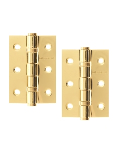 Atlantic Ball Bearing Hinges 3" x 2" x 2mm - Polished Brass A2H322EB