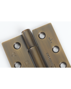 Royde & Tucker H208 HI-LOAD Concealed Bearing butt hinge 101.6x88.9x3mm Antique Brass