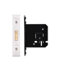 IRONZONE Architectural 3 Lever Dead Lock 76mm with 57mm Backset Polished Stainless Steel