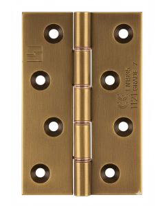 Simonswerk 1250CE Double Phosphor Bronze Washered Brass Butt Hinge CE marked FD30 fire rated 100mmx 75mm c/w Screws Aged Brass