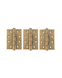 Atlantic Ball Bearing Hinges Grade 13 Fire Rated 4" x 3" x 3mm set of 3 - Antique Brass AH1433AB(3)