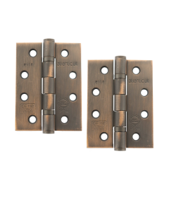 Atlantic Ball Bearing Hinges Grade 13 Fire Rated 4" x 3" x 3mm - Antique Copper AH1433AC