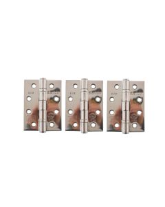 Atlantic Ball Bearing Hinges Grade 13 Fire Rated 4" x 3" x 3mm set of 3 - Polished Stainless Steel AH1433PSS(3)