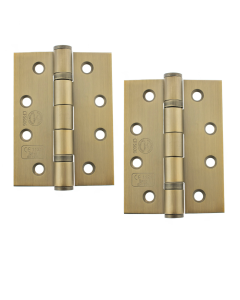 Atlantic Ball Bearing Hinges Grade 13 Fire Rated 4" x 3" x 3mm - Satin Brass AH1433SB