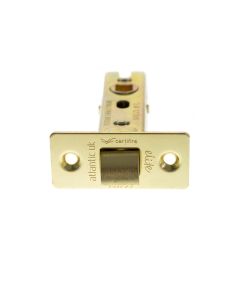Atlantic Fire-Rated CE Marked Bolt Through Tubular Latch 3" - Polished Brass ALCE3PB