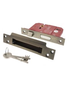 Atlantic 5 Lever Key Sashlock [BS] 2.5" - Antique Brass ALKSASH5LK25AB