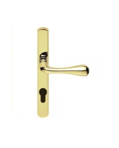 Manital AQ1NP92 Narrow Plate - Astro Lever Lock Euro Profile Furniture (92mm C/C ) (As1Np) 208mm x 26mm Polished Brass