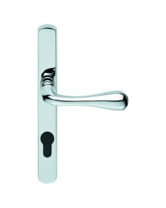 Manital AQ1NP92CP Narrow Plate - (As1Np) Astro Lever Lock Euro Profile Furniture (92mm C/C) 208mm x 26mm Polished Chrome
