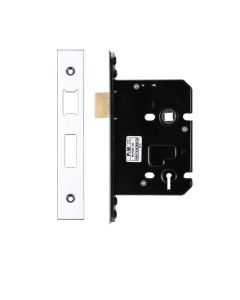 IRONZONE Architectural 3 Lever Sash Lock 76mm with 57mm Backset Reversable Latch Polished Stainless Steel