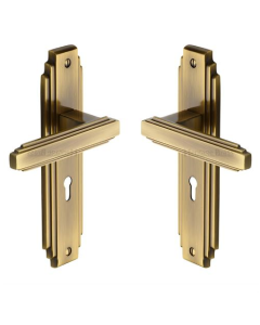 Heritage Brass AST5900-AT Door Handle Lever Lock Astoria Design Antique finish