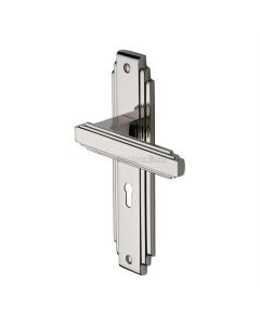 Heritage Brass AST5900-PNF Door Handle Lever Lock Astoria Design Polished Nickel finish