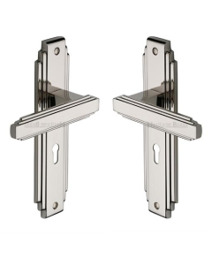 Heritage Brass AST5900-PNF Door Handle Lever Lock Astoria Design Polished Nickel finish