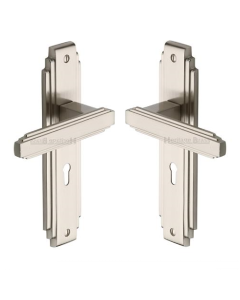 Heritage Brass AST5900-SN Door Handle Lever Lock Astoria Design Satin Nickel finish