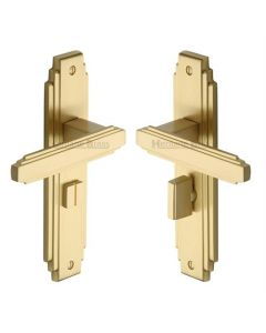 Heritage Brass AST5930-SB Door Handle for Bathroom Astoria Design Satin Brass finish