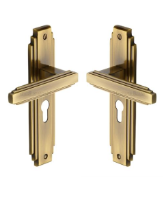 Heritage Brass AST5948-AT Door Handle Euro Profile Astoria Design Antique finish