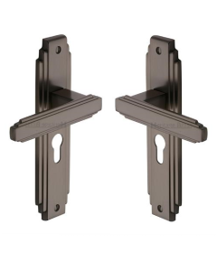 Heritage Brass AST5948-MB Door Handle Euro Profile Astoria Design Matt Bronze finish
