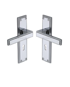 Heritage Brass ATL5700-PC Door Handle Lever Lock Atlantis Design Polished Chrome finish
