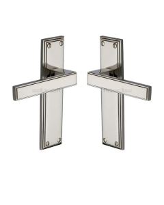 Heritage Brass ATL5710-PNF Door Handle Lever Latch Atlantis Design Polished Nickel finish