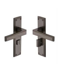 Heritage Brass ATL5730-MB Door Handle for Bathroom Atlantis Design Matt Bronze finish