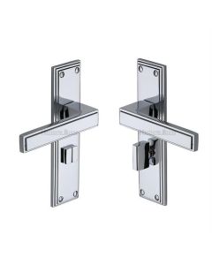 Heritage Brass ATL5730-PC Door Handle for Bathroom Atlantis Design Polished Chrome finish