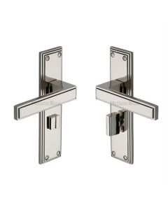 Heritage Brass ATL5730-PNF Door Handle for Bathroom Atlantis Design Polished Nickel finish