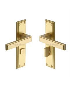 Heritage Brass ATL5730-SB Door Handle for Bathroom Atlantis Design Satin Brass finish