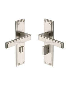 Heritage Brass ATL5730-SN Door Handle for Bathroom Atlantis Design Satin Nickel finish