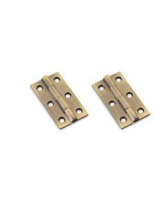 Alexander And Wilks Solid Drawn Cabinet Brass Butt Hinge 2"(51mm) Antique Brass AW050-CH-AB Pair
