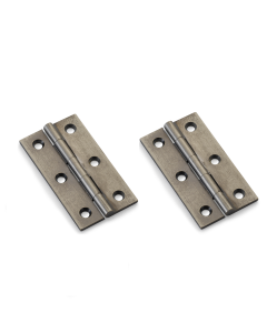 Alexander And Wilks Solid Drawn Cabinet Brass Butt Hinge 2 1/2"(64mm) Polished Pewter AW064-CH-PWT Pair