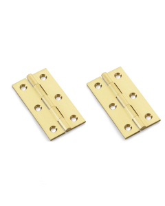 Alexander And Wilks Solid Drawn Cabinet Brass Butt Hinge 2 1/2"(64mm) Satin Brass AW064-CH-SB Pair