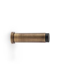 Alexander And Wilks Projection Cyl. Doorstop Plain 75X20mm Antique Brass AW601-75-AB