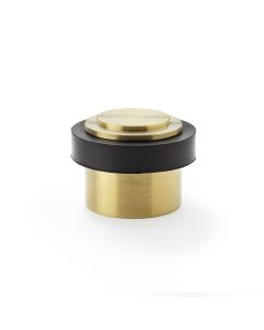 Alexander And Wilks Floor Mounted Doorstop Plain 35X40mm Satin Brass Pvd AW603SBPVD