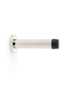 Alexander And Wilks Projection Cyl. Doorstop On Rose 75mm Polished Nickel AW616PN
