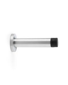 Alexander And Wilks Projection Cyl. Doorstop On Rose 75mm Satin Chrome AW616SC