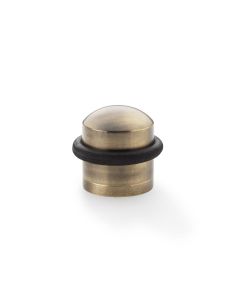 Alexander And Wilks Dome Top Floor Mounted Door Stop Antique Brass AW638ABZ