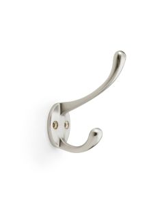 Alexander And Wilks Victorian Hat & Coat Hook 110mm Satin Nickel AW770SN