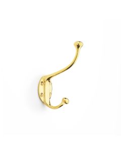 Alexander & Wilks Hat & Coat Hook AW772UB Unlacquered Brass