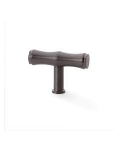 Alexander And Wilks Bamboo T-Bar Cupboard Knob 55mm Dark Bronze Pvd AW801B-55-DBZPVD