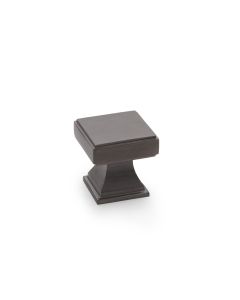 Alexander And Wilks Jesper Square Cupboard Knob 30mm Dark Bronze Pvd AW806-30-DBZPVD